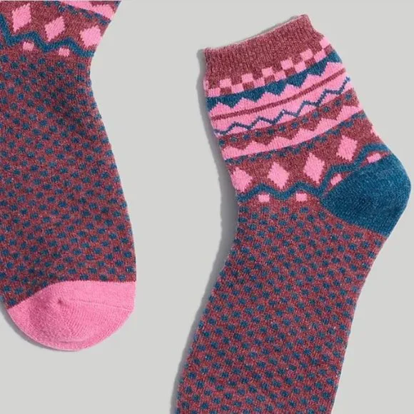 Madewell Fair Isle Ankle Socks - Picture 2 of 6